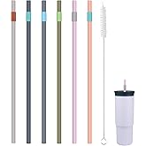 KLOWOAH Replacement Straws for Owala 24oz Tumbler, 6 Colours with 1 Brush (6 Pack for 24oz)