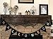 Dazonge Halloween Fireplace Mantle Scarf Black Cobweb Lace Runners for Fireplace Decorations (12pcs Bats Wall Decal Stickers Included)