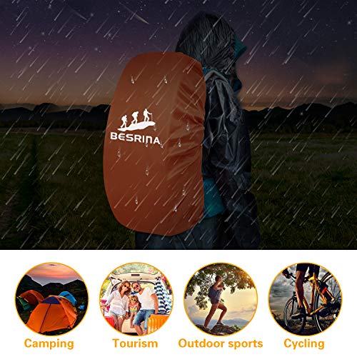 Besrina Rugzak Regenhoes (15-90L), Opgewaardeerd Anti-slip Cross Gesp Band & Reflecterende Waterdichte Rugzak Cover voor… - Image 7