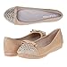 LE MIU LUCKY New Women's Dress Soft Flexible Bow Rhinestone Gold Accent Comfortable Ballerina Flats Shoes