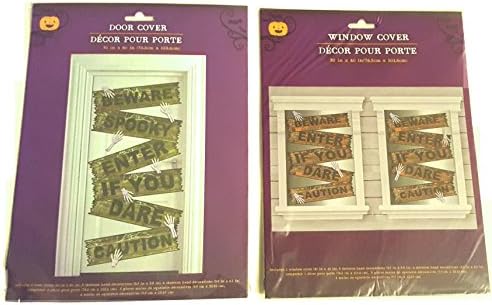 Halloween Window Clings (Beware Door and Window Cover)