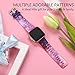 Maledan Pattern Bands Compatible with Fitbit Versa/Versa 2/Versa Lite/SE, Water Resistant Flexible Printed Strap for Versa Smart Watch, Starry Night, Small
