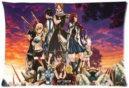 Ur pillowcase ARTSWOW Fairy Tale Anime Custom Rectangle Pillow Cases Pillowcase Covers Standard Size 20X30"
