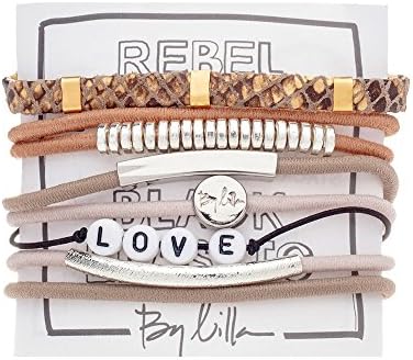 High Fashion Ponytail Holder Hair Tie Rubberband Bracelet Set By Lilla (Canyon)