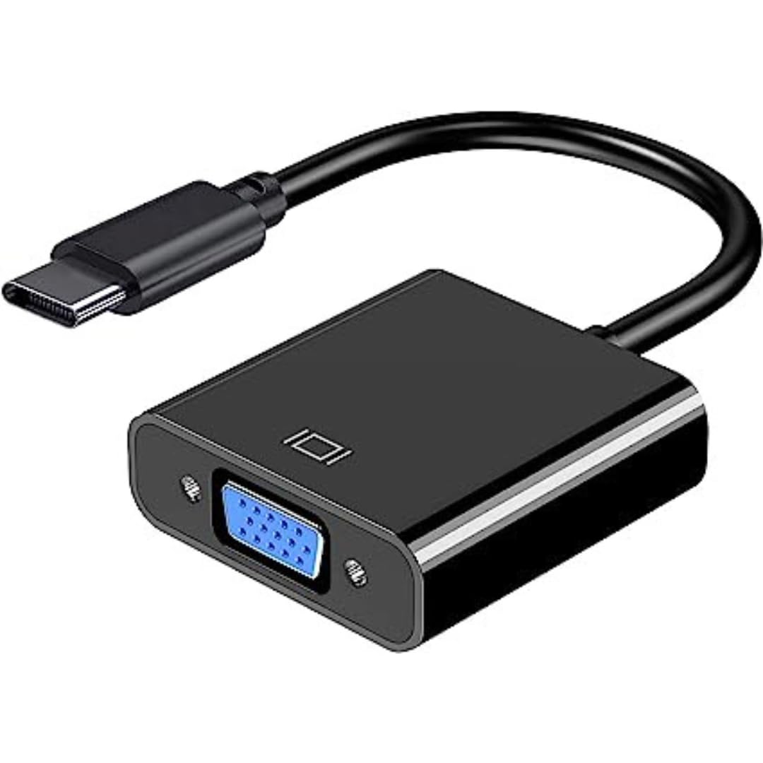 USB C to VGA Adapter, Thunderbolt 3 to VGA Adapter Compatible for Mac Book Pro 2020-2018, Lenovo 900, Dell XPS 13, Projector