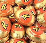 Reese's Milk Chocolate Peanut Butter Creme Eggs, Gold Foils Easter Candy, 2 lbs