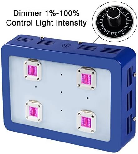 King X4 Dimmable 1200W LED Grow Light Full Spectrum Module Design COB Chips for Greenhouse and Indoor Plant Flowering Growing Blue