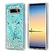 Galaxy Note 8 Case, Quicksand Liquid Case 3D Glitters Shiny Bling Moving Stars Ultra Thin Soft TPU Shockproof Bumper Floating Case Cover for Samsung Galaxy Note 8, Blue Butterfly