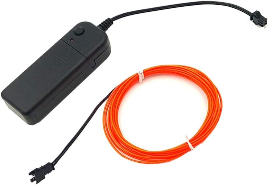 5M LED Cold lights Flexible Neon EL Wire Auto Lamps on Car Cold Light Strips Line Interior Decoration Strips lamps (Orange)