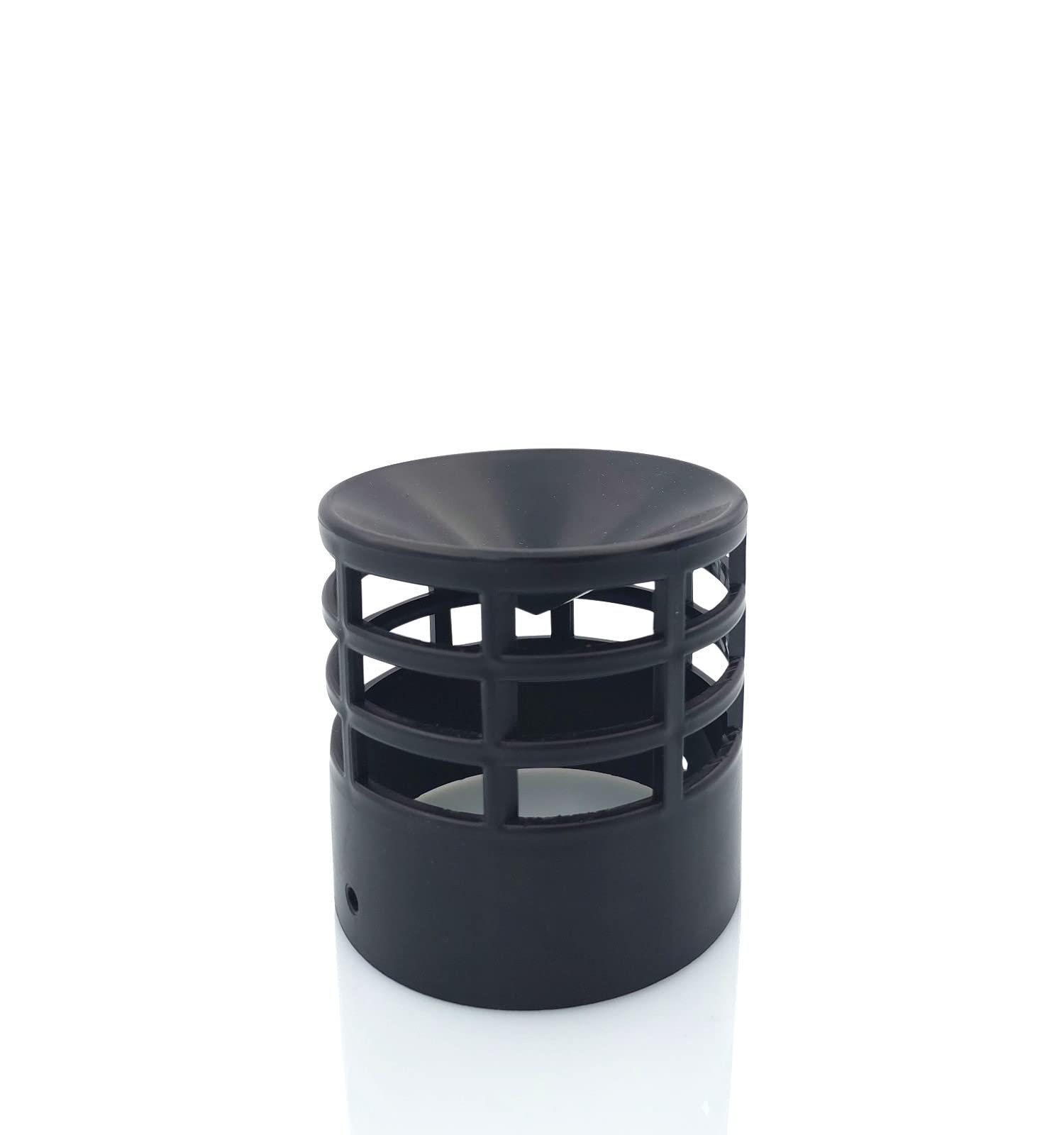 TYGERIX Air Intake or Exhaust Muffler Fume Condensing Boiler in Black Polypropylene 80 mm | Air Intake for Boilers, Hoods and Systems | Windproof Ventilation Nozzle