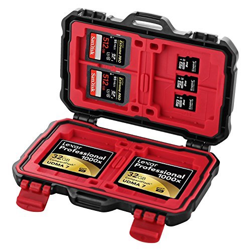 pangshi 24 Slots Memory Card Case Holder Waterproof Anti-shock Card Box Storage Protector for Micro SD /TF /SD /XD /CF Cards