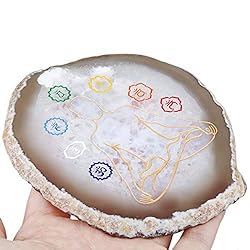 mookaitedecor Polished Agate Sliced Coasters for