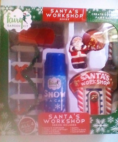Arcadia's Christmas Fairy Garden Kit, Santa's Work Shop Series