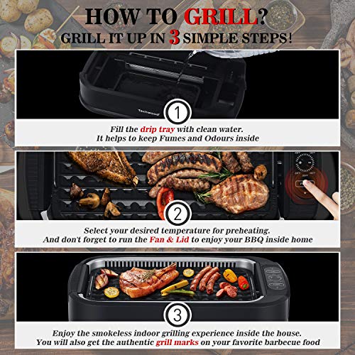 Techwood Indoor Grill Smokeless Grill, Electric Korean BBQ Grill with