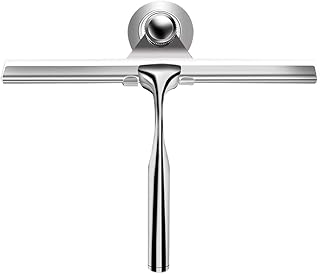 Ponsey Duschabzieher, Fensterabzieher aus Edelstahl mit austauschbarem Wischblatt zur Badezimmer Fensterabzieher für Badezimmer Spiegel Fenster Glasreinigung