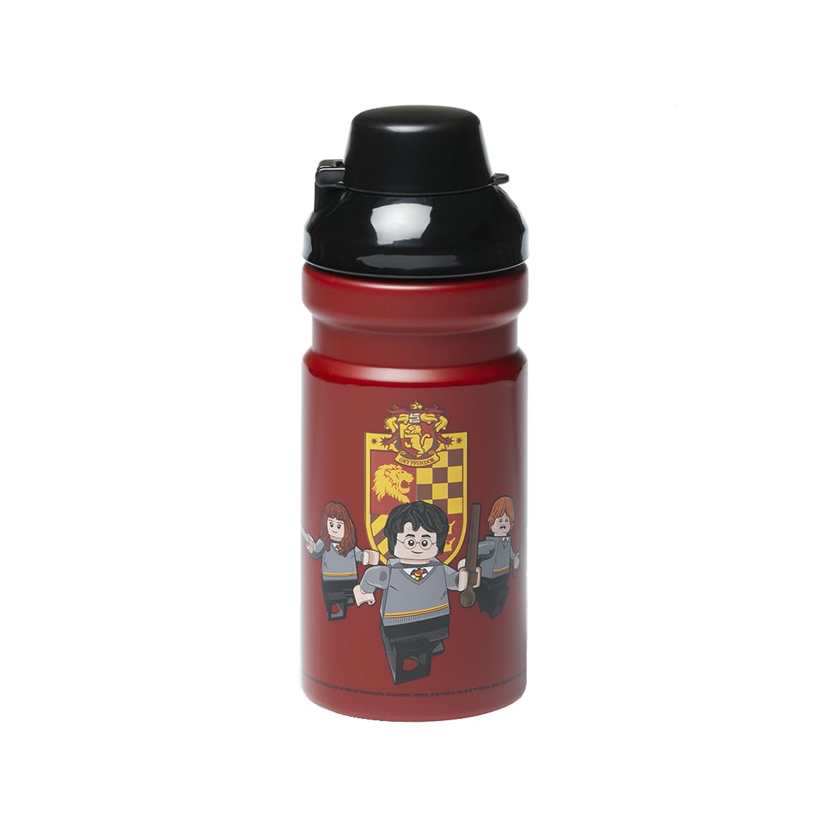 Room Copenhagen LEGO Harry Potter Gryffindor Drinking Bottle - 390 ml, Durable PP/Silicone - Fun and Practical Kids Water Bottle with Covered Spout, Sports Water Bottle