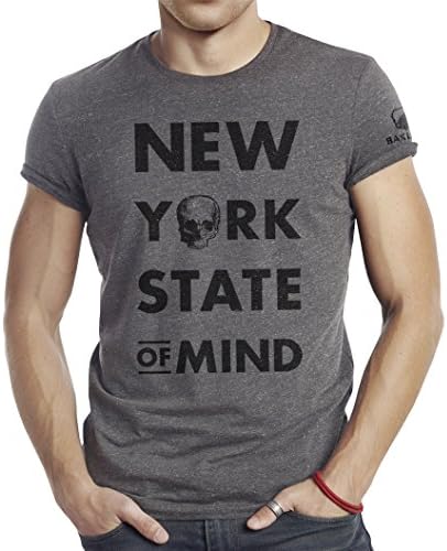 Bakline Men's New York State of Min Shirt X-Large Heather Grey