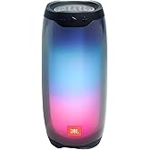 JBL Pulse 4 Waterproof Portable Bluetooth Speaker with Light Show - Black (Renewed)