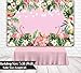 Funnytree 7x5ft Pink Flamingo Birthday Backdrop Summer Tropical Hawaiian Floral Photography Background for Flamingle Boy Girl Party Plam Flower Baby Shower Decorations Photo Booth Cake Table Banner