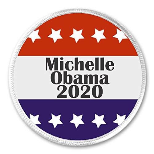 Michelle Obama 2020 Red White Blue Stars 3" Sew On Patch Vote President
