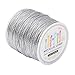 PH PandaHall 109 Yards 1mm Metallic Cord Braided Metallic Beading Cords Metallic Tinsel Cord Tinsel String for Christmas Ornament Hanging Decoration Gift Wrap Ribbon Craft Making, Silver