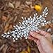 Catery Rhinestones Hair Comb Bridal Headpiece Silver Wedding Hair Accessories for Brides and Women