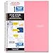 Five Star Spiral Notebook, 1-Subject, 100 College-Ruled Sheets, 11 x 8.5 Inch Sheet Size, Pink (72049)