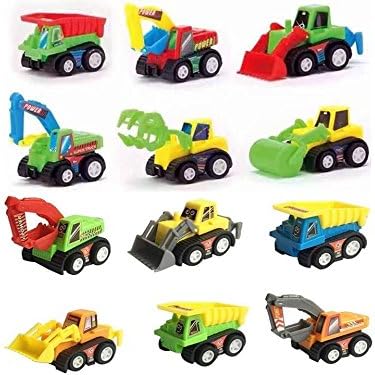 TriEcoWorld Pull Back Vehicles, 12 Pack Assorted Trucks Vehicles Racing Toy, Die Cast Vehicles Mini Toy For Kids Toddlers Boys, Pull Back And Go Car Toy Play Set