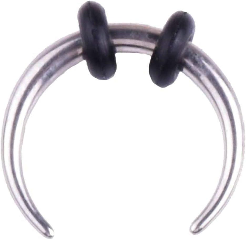 HIUYOO 1 PCS Face Nose Ring Septum Silver Nose Piercing Jewellery C Shape