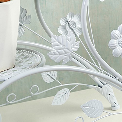 激安ブランド Lizhiqiang ヨーロッパの鍛鉄フラワー棚 多層多層バルコニーフラワーポットラック シンプルなリビングルームの棚の強化大胆な花 のポットラック 植物の屋台 色 白 B07dwsqslt 白 白 残りわずか 90a3acu P1ai