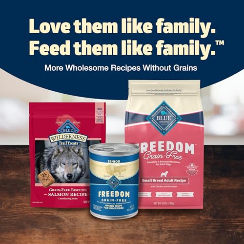 BLUE BUFFALO FREEDOM GRAIN-FREE SMALL BREED DRY DOG FOOD, SUPPORTS HIGH ENERGY NEEDS, MADE IN THE USA WITH NATURAL INGREDIENTS, CHICKEN & POTATOES, 4-LB BAG