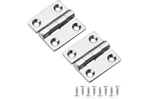 ODYSUNRAL Boat Hinges Stainless Steel Marine Grade, 2 inch x 2 inches (50mm X 50 mm), No Noise, Heavy Duty 316 Stainless Stee