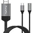 Purefix USB C to HDMI Cable Adapter for Nintendo Switch, Type C to 4K60Hz HDMI with 100W PD Powering Cord for MacBook Pro Air, iPad Pro, Microsoft Surface, Samsung Dex, Dell XPS & More