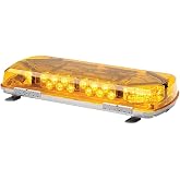 Whelen Engineering Century Series Super-LED Mini Lightbar - Professional-Grade 360&deg; Warning Light - 16" Permanent Mount - Amber LED with Amber Dome - SAE J845 Class I Certified