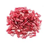 Bestsupplier 200 pcs Male(100pcs) Female(100pcs) Red 22/18- Gauge Nylon Female Fully-Insulated Quick Disconnects Wiring Spade Wire Crimp Terminal