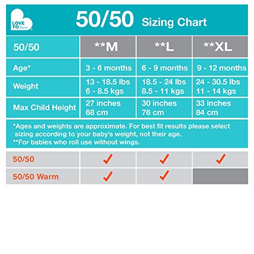 Love To Dream Swaddle UP 50/50 Transition Bag, Gray, Large, 18.524 lbs