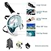 ENKEEO Full Face Snorkel Mask with 180° Panoramic View, Watertight and Anti-Fog (Including Waterproof Phone Case and GoPro Compatible Band)