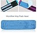 Reusable Microfiber Mop Pads, 6 Pack 18''x 6'' Mop Head Replacement, Wet/Dry Home & Commercial Cleaning Scrubbing Floor Pad - Blue