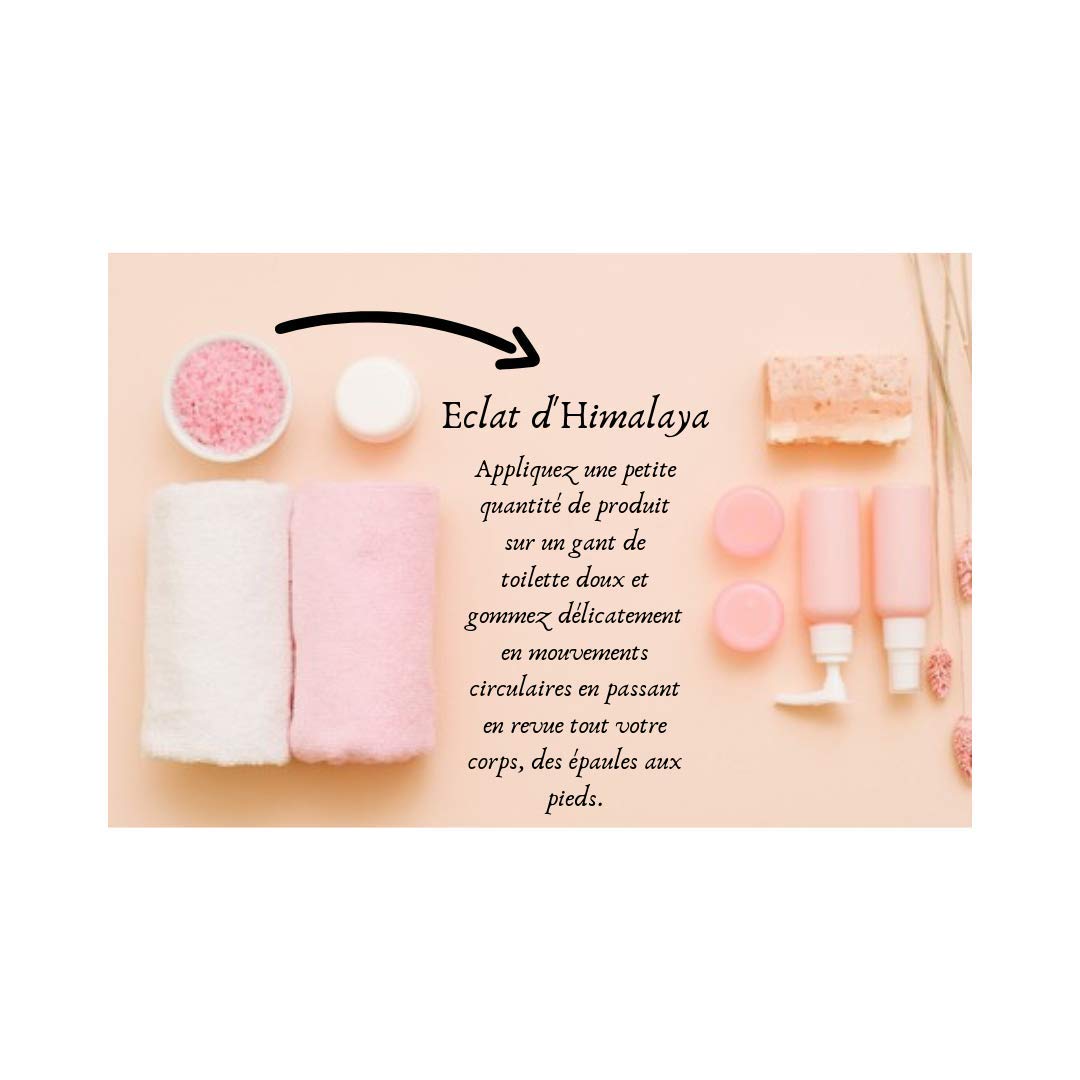 L\'Eclat d\'Hiamalya Salt Body Scrub 380g- Jojoba and Almond Oils to Nourish the Skin-Removes Blackheads and Dead Cells-Naturally Rich in Nourishing Minerals & Vitamins