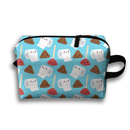 Buy Toilet Day Paper Poop Cute Pattern Portable Makeup Receive Bag