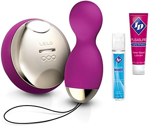 LELO HULA Pleasure Beads - Rotating &amp; Vibrating + Free Lube Sampler Pack (Deep Rose)