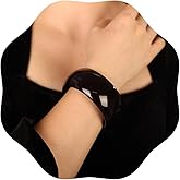 JWICOS Round Resin Bangle Bracelet for Women Acrylic Cute Chunky Bracelet for Women Exaggerated Acrylic Resin Wristband Bracelet Bangle