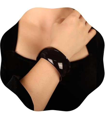 Amazon.com: Pure Hands Handmade Black Resin Bangle – SvartVit