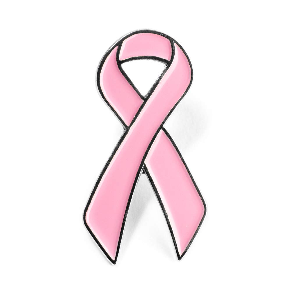 Flairs New YorkPremium Handmade Enamel Lapel Pin Brooch Badge (Pink Ribbon Awareness, 1 Pin)