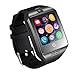Smart Watch with Camera, TechFaith Q18 Bluetooth Smartwatch with Sim Card Slot Fitness Activity Tracker Sport Watch for Android Smartphones (Black)