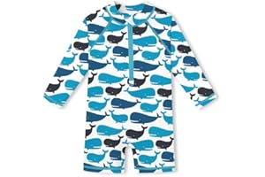 BesserBay Baby UV Protection Zip Front Sun Protective Long Sleeve One Piece Swimsuit 0-36 Months