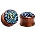 KUBOOZ wood ear pugs tunnel piercing body jewelry ear gauges (12mm(1/2