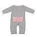 Hudson Baby Girls' Ruffle Union Suit, Pink/Black Stripes, 0-3 Months