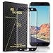 Atill S7 Edge Black Tempered Glass Samsung Screen Protector 3D Curved Full Coverage Ultra Clear Shatter (Black)