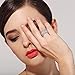 Serend Vintage Style Cubic Zirconia Wide Band Statement Cocktail Ring 18k White Gold Plated Jewelry, Size 8